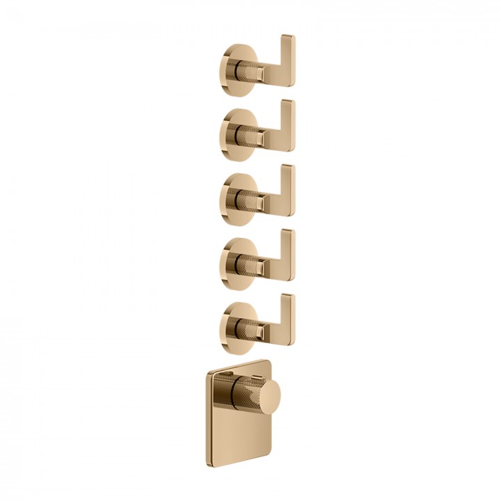 Gessi 58220 parte esterna miscelatore termostatico alta portata a parete linea INCISO- Gessi 58220 parte esterna miscelatore termostatico alta portata a parete linea INCISO-