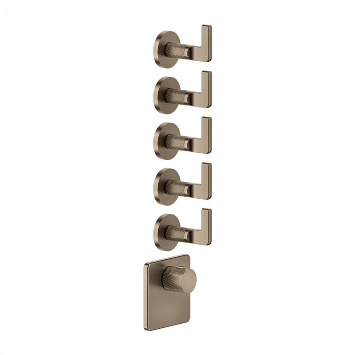 Gessi 58220 parte esterna miscelatore termostatico alta portata a parete linea INCISO- Gessi 58220 parte esterna miscelatore termostatico alta portata a parete linea INCISO-