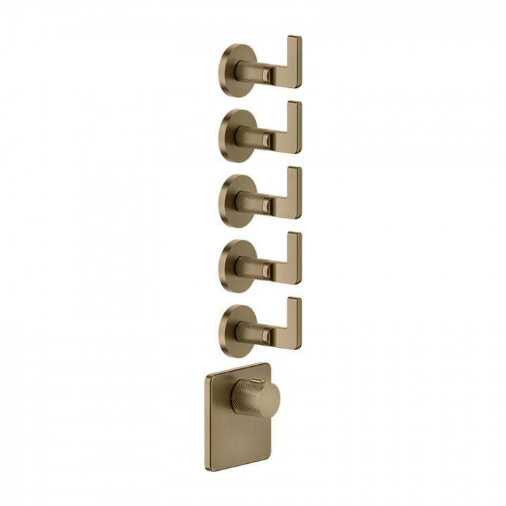 Gessi 58220 parte esterna miscelatore termostatico alta portata a parete linea INCISO- Gessi 58220 parte esterna miscelatore termostatico alta portata a parete linea INCISO-