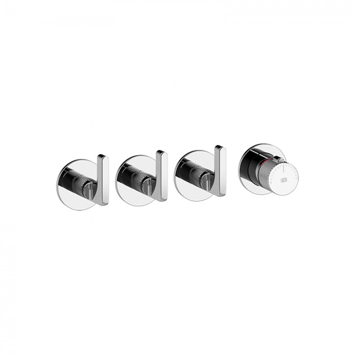 Gessi 58336 parte esterna miscelatore termostatico a parete 3 uscite indipendenti linea INCISO- Gessi 58336 parte esterna miscelatore termostatico a parete 3 uscite indipendenti linea INCISO-