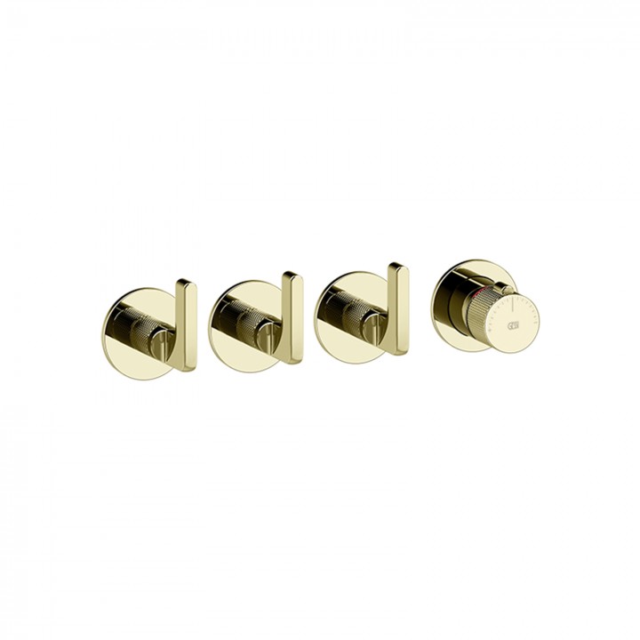 Gessi 58336 parte esterna miscelatore termostatico a parete 3 uscite indipendenti linea INCISO- Gessi 58336 parte esterna miscelatore termostatico a parete 3 uscite indipendenti linea INCISO-
