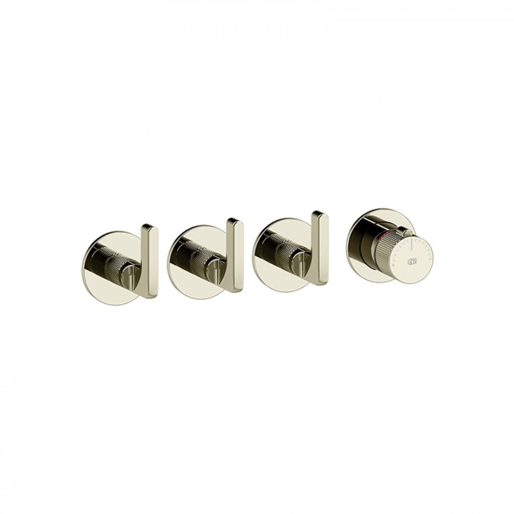 Gessi 58336 parte esterna miscelatore termostatico a parete 3 uscite indipendenti linea INCISO- Gessi 58336 parte esterna miscelatore termostatico a parete 3 uscite indipendenti linea INCISO-