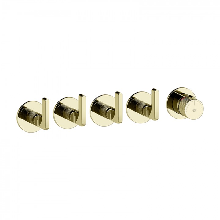 Gessi 58338 parte esterna miscelatore termostatico a parete 4 uscite indipendenti linea INCISO- Gessi 58338 parte esterna miscelatore termostatico a parete 4 uscite indipendenti linea INCISO-