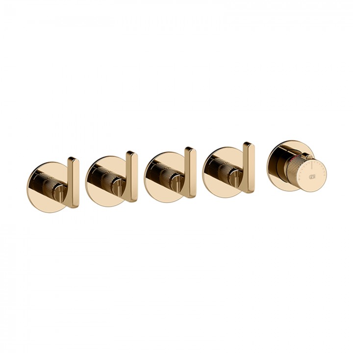 Gessi 58338 parte esterna miscelatore termostatico a parete 4 uscite indipendenti linea INCISO- Gessi 58338 parte esterna miscelatore termostatico a parete 4 uscite indipendenti linea INCISO-