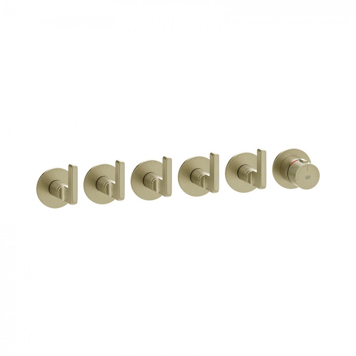 Gessi 58340 parte esterna miscelatore termostatico a parete 5 uscite indipendenti linea INCISO-