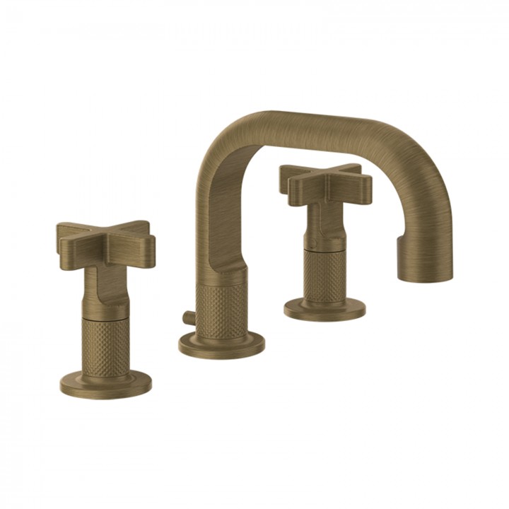 Gessi 58111 gruppo lavabo 3 fori con scarico con flessibili di collegamento linea INCISO+
