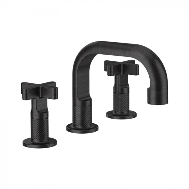 Gessi 58112 gruppo lavabo 3 fori senza scarico con flessibili di collegamento linea INCISO+