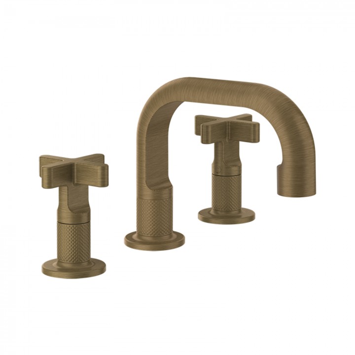 Gessi 58112 gruppo lavabo 3 fori senza scarico con flessibili di collegamento linea INCISO+