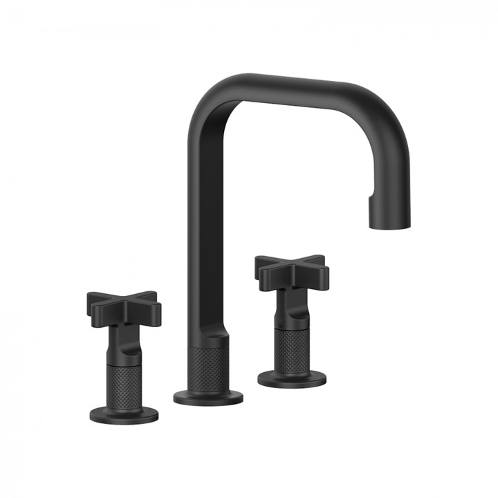 Gessi 58113 gruppo lavabo 3 fori medio con scarico con flessibili di collegamento linea INCISO+