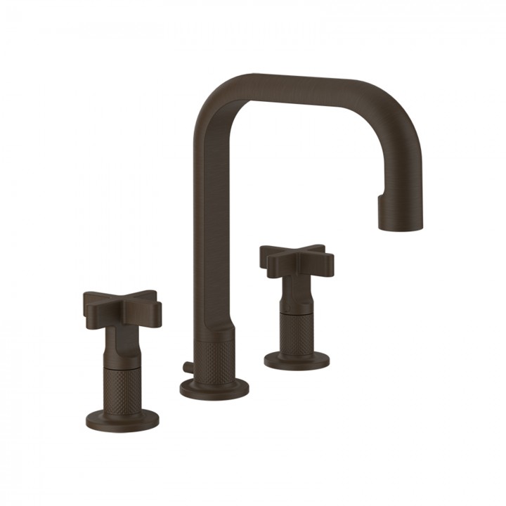 Gessi 58113 gruppo lavabo 3 fori medio con scarico con flessibili di collegamento linea INCISO+