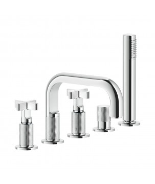 Gessi 58140 gruppo bordo vasca 5 fori linea INCISO+