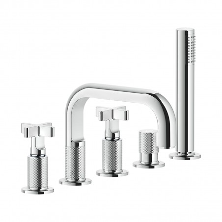 Gessi 58140 gruppo bordo vasca 5 fori linea INCISO+