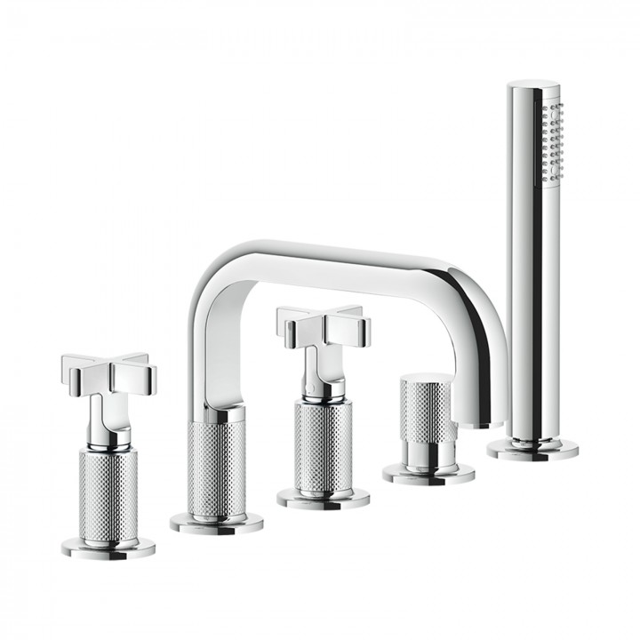 Gessi 58140 gruppo bordo vasca 5 fori linea INCISO+