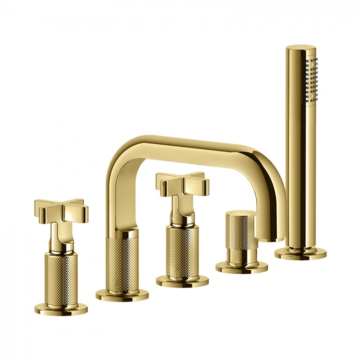 Gessi 58140 gruppo bordo vasca 5 fori linea INCISO+