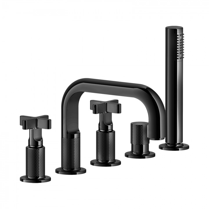 Gessi 58140 gruppo bordo vasca 5 fori linea INCISO+