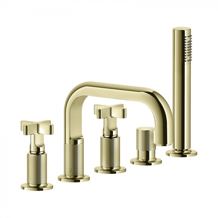 Gessi 58140 gruppo bordo vasca 5 fori linea INCISO+