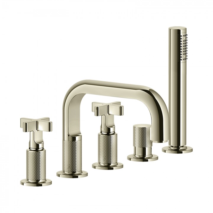 Gessi 58140 gruppo bordo vasca 5 fori linea INCISO+