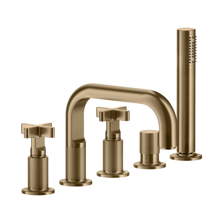Gessi 58140 gruppo bordo vasca 5 fori linea INCISO+
