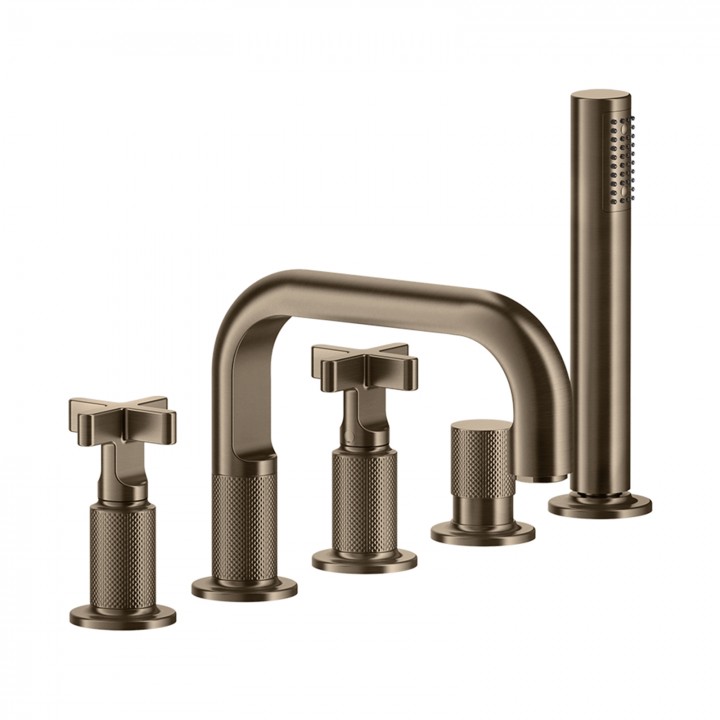 Gessi 58140 gruppo bordo vasca 5 fori linea INCISO+