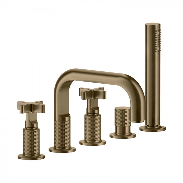 Gessi 58140 gruppo bordo vasca 5 fori linea INCISO+