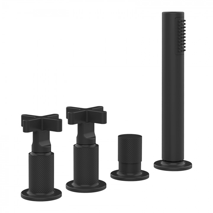 Gessi 58143 gruppo bordo vasca 4 fori con deviatore linea INCISO+