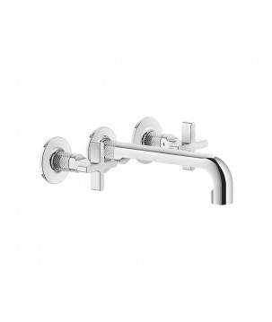 Gessi 58190 parte esterna gruppo lavabo a parete 3 fori bocca media senza scarico linea INCISO+