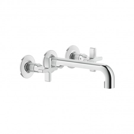 Gessi 58190 parte esterna gruppo lavabo a parete 3 fori bocca media senza scarico linea INCISO+