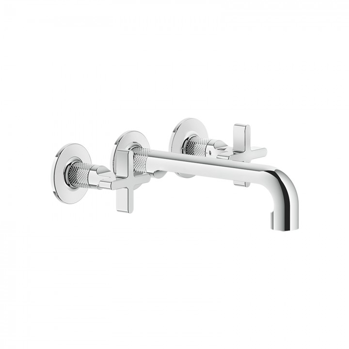 Gessi 58190 parte esterna gruppo lavabo a parete 3 fori bocca media senza scarico linea INCISO+