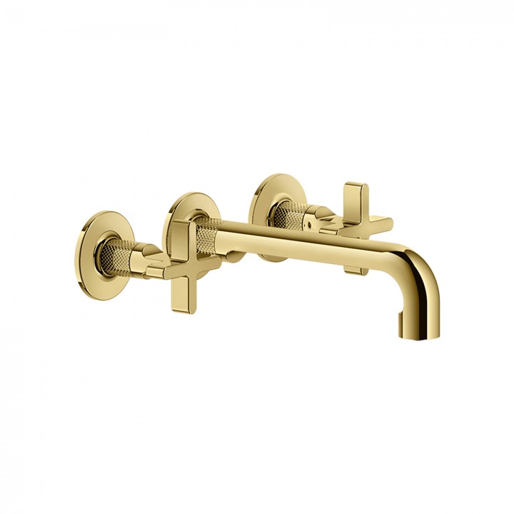 Gessi 58190 parte esterna gruppo lavabo a parete 3 fori bocca media senza scarico linea INCISO+