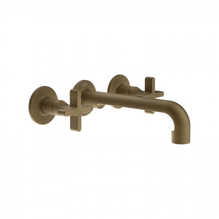 Gessi 58190 parte esterna gruppo lavabo a parete 3 fori bocca media senza scarico linea INCISO+