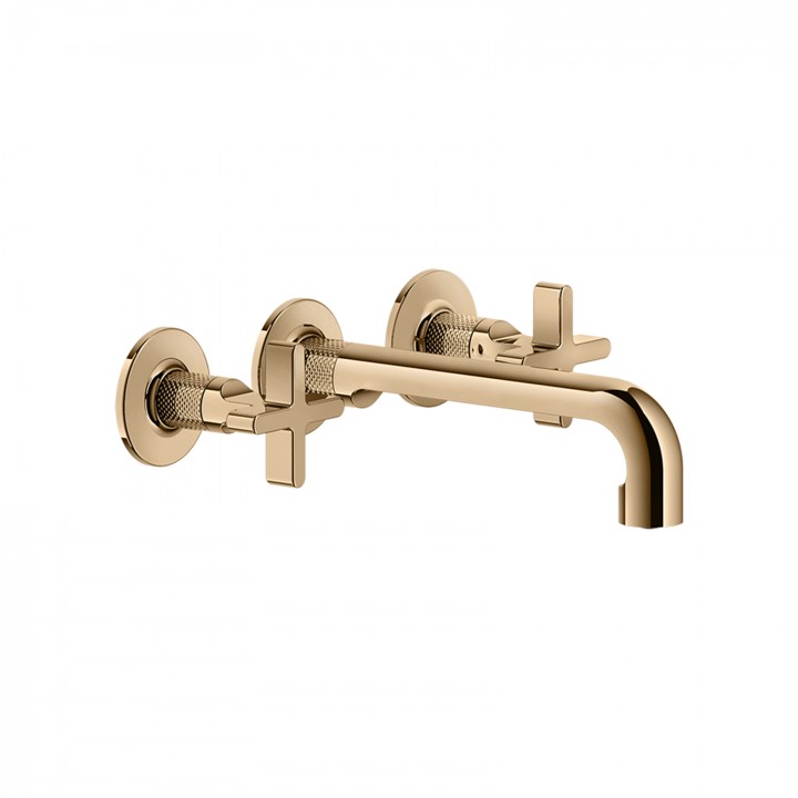 Gessi 58190 parte esterna gruppo lavabo a parete 3 fori bocca media senza scarico linea INCISO+