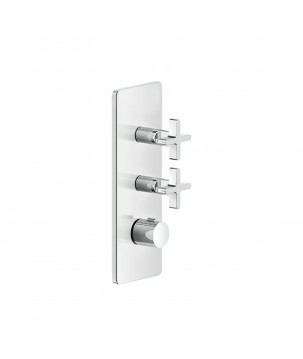 Gessi 58224 parte esterna miscelatore termostatico alta portata a parete 2 uscite indipendenti linea INCISO+