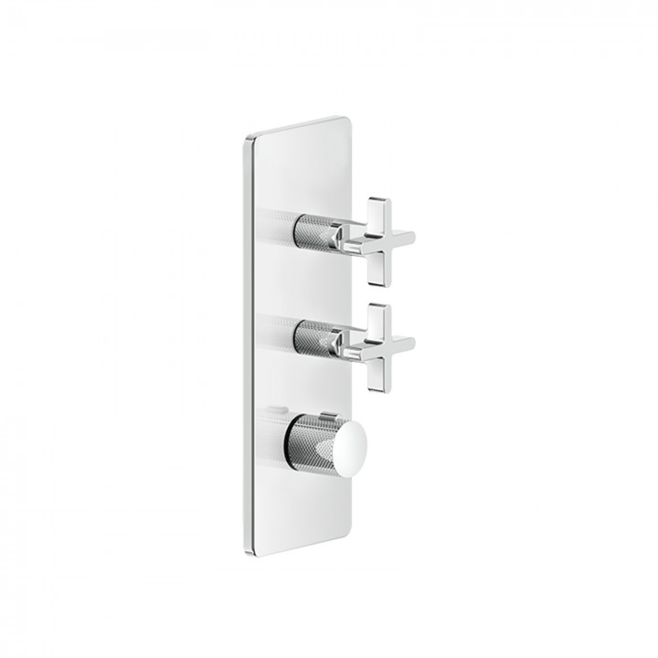 Gessi 58224 parte esterna miscelatore termostatico alta portata a parete 2 uscite indipendenti linea INCISO+ Gessi 58224 parte esterna miscelatore termostatico alta portata a parete 2 uscite indipendenti linea INCISO+