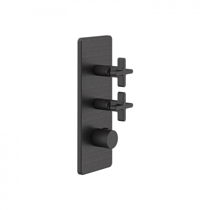 Gessi 58224 parte esterna miscelatore termostatico alta portata a parete 2 uscite indipendenti linea INCISO+ Gessi 58224 parte esterna miscelatore termostatico alta portata a parete 2 uscite indipendenti linea INCISO+