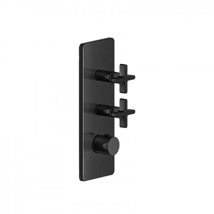 Gessi 58224 parte esterna miscelatore termostatico alta portata a parete 2 uscite indipendenti linea INCISO+ Gessi 58224 parte esterna miscelatore termostatico alta portata a parete 2 uscite indipendenti linea INCISO+