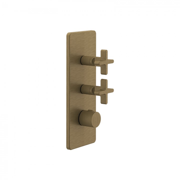 Gessi 58224 parte esterna miscelatore termostatico alta portata a parete 2 uscite indipendenti linea INCISO+ Gessi 58224 parte esterna miscelatore termostatico alta portata a parete 2 uscite indipendenti linea INCISO+