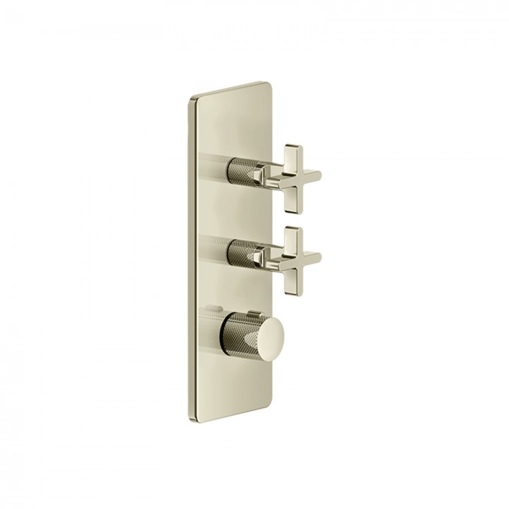 Gessi 58224 parte esterna miscelatore termostatico alta portata a parete 2 uscite indipendenti linea INCISO+ Gessi 58224 parte esterna miscelatore termostatico alta portata a parete 2 uscite indipendenti linea INCISO+