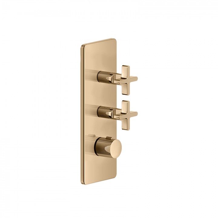 Gessi 58224 parte esterna miscelatore termostatico alta portata a parete 2 uscite indipendenti linea INCISO+ Gessi 58224 parte esterna miscelatore termostatico alta portata a parete 2 uscite indipendenti linea INCISO+