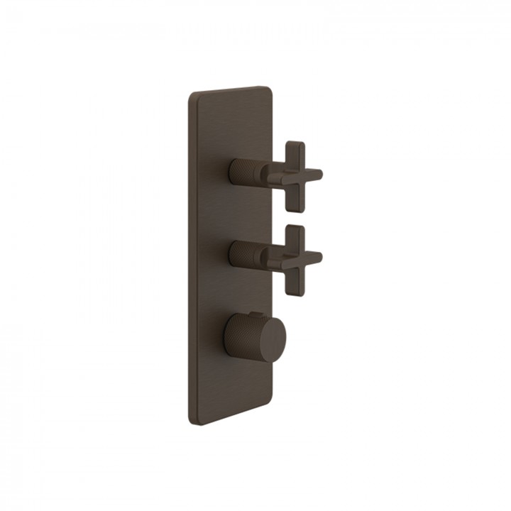 Gessi 58224 parte esterna miscelatore termostatico alta portata a parete 2 uscite indipendenti linea INCISO+ Gessi 58224 parte esterna miscelatore termostatico alta portata a parete 2 uscite indipendenti linea INCISO+
