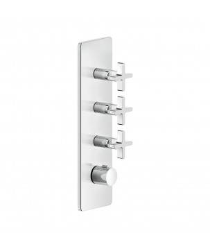 Gessi 58226 parte esterna miscelatore termostatico alta portata a parete 3 uscite indipendenti linea INCISO+