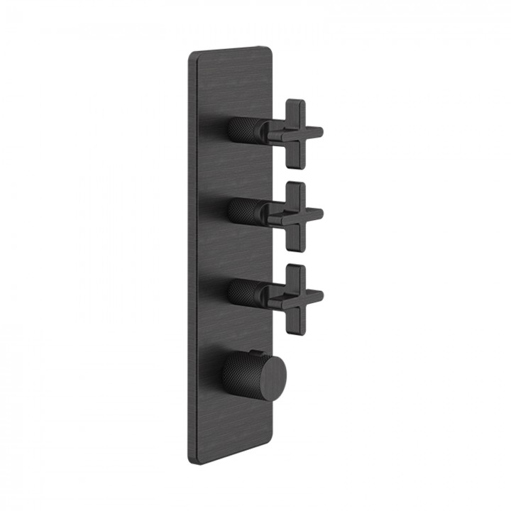 Gessi 58226 parte esterna miscelatore termostatico alta portata a parete 3 uscite indipendenti linea INCISO+ Gessi 58226 parte esterna miscelatore termostatico alta portata a parete 3 uscite indipendenti linea INCISO+