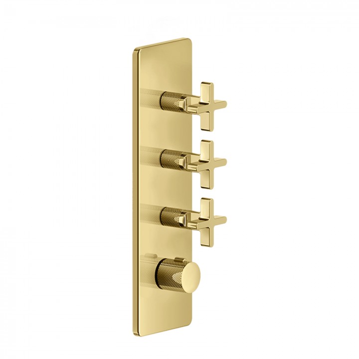 Gessi 58226 parte esterna miscelatore termostatico alta portata a parete 3 uscite indipendenti linea INCISO+ Gessi 58226 parte esterna miscelatore termostatico alta portata a parete 3 uscite indipendenti linea INCISO+