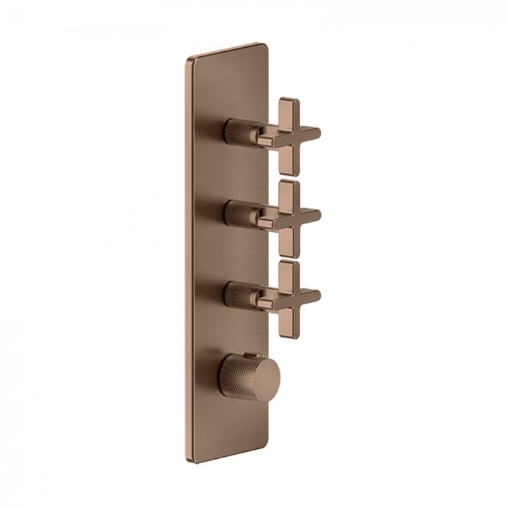 Gessi 58226 parte esterna miscelatore termostatico alta portata a parete 3 uscite indipendenti linea INCISO+ Gessi 58226 parte esterna miscelatore termostatico alta portata a parete 3 uscite indipendenti linea INCISO+
