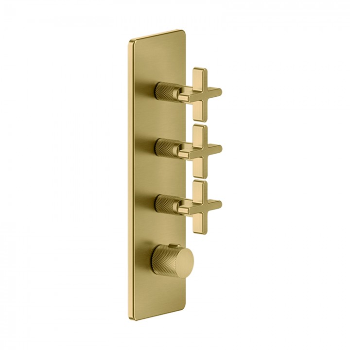 Gessi 58226 parte esterna miscelatore termostatico alta portata a parete 3 uscite indipendenti linea INCISO+
