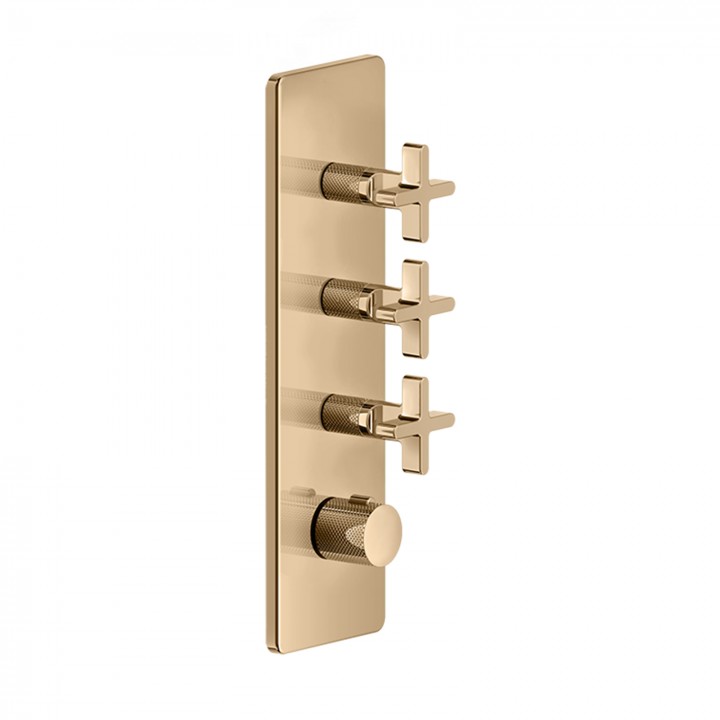 Gessi 58226 parte esterna miscelatore termostatico alta portata a parete 3 uscite indipendenti linea INCISO+ Gessi 58226 parte esterna miscelatore termostatico alta portata a parete 3 uscite indipendenti linea INCISO+