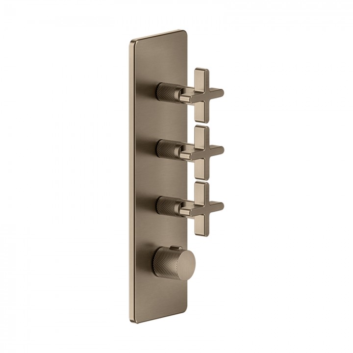 Gessi 58226 parte esterna miscelatore termostatico alta portata a parete 3 uscite indipendenti linea INCISO+ Gessi 58226 parte esterna miscelatore termostatico alta portata a parete 3 uscite indipendenti linea INCISO+