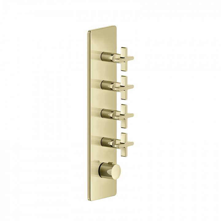 Gessi 58228 parte esterna miscelatore termostatico alta portata a parete 4 uscite indipendenti linea INCISO+ Gessi 58228 parte esterna miscelatore termostatico alta portata a parete 4 uscite indipendenti linea INCISO+