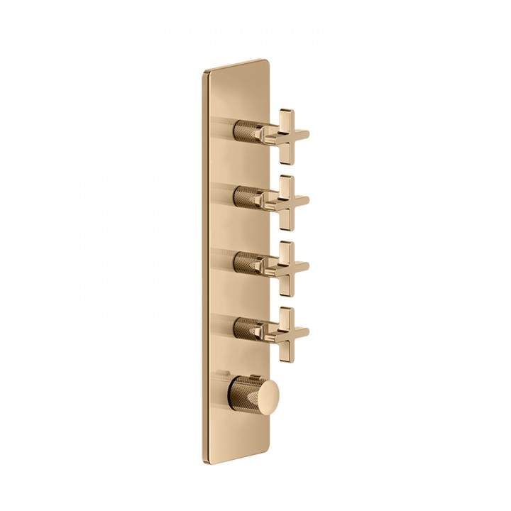 Gessi 58228 parte esterna miscelatore termostatico alta portata a parete 4 uscite indipendenti linea INCISO+ Gessi 58228 parte esterna miscelatore termostatico alta portata a parete 4 uscite indipendenti linea INCISO+