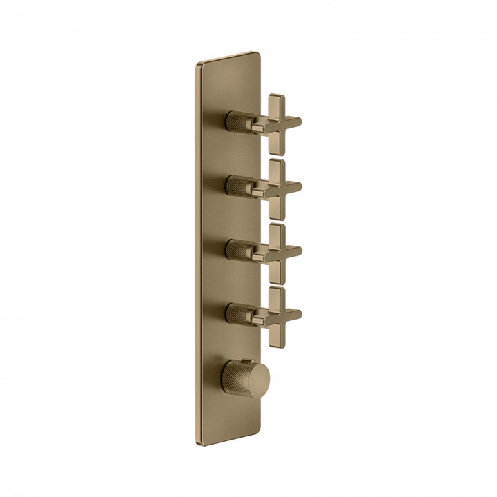 Gessi 58228 parte esterna miscelatore termostatico alta portata a parete 4 uscite indipendenti linea INCISO+ Gessi 58228 parte esterna miscelatore termostatico alta portata a parete 4 uscite indipendenti linea INCISO+