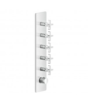 Gessi 58230 parte esterna miscelatore termostatico alta portata a parete 5 uscite indipendenti linea INCISO+